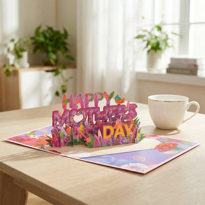 Pop up Mothers Day Card- Funny 3D Pop up Greeting Card-Surprise for Mom Greeting Card with Kraft Envelope - Hand-Drawn Designs by Artists-Mm