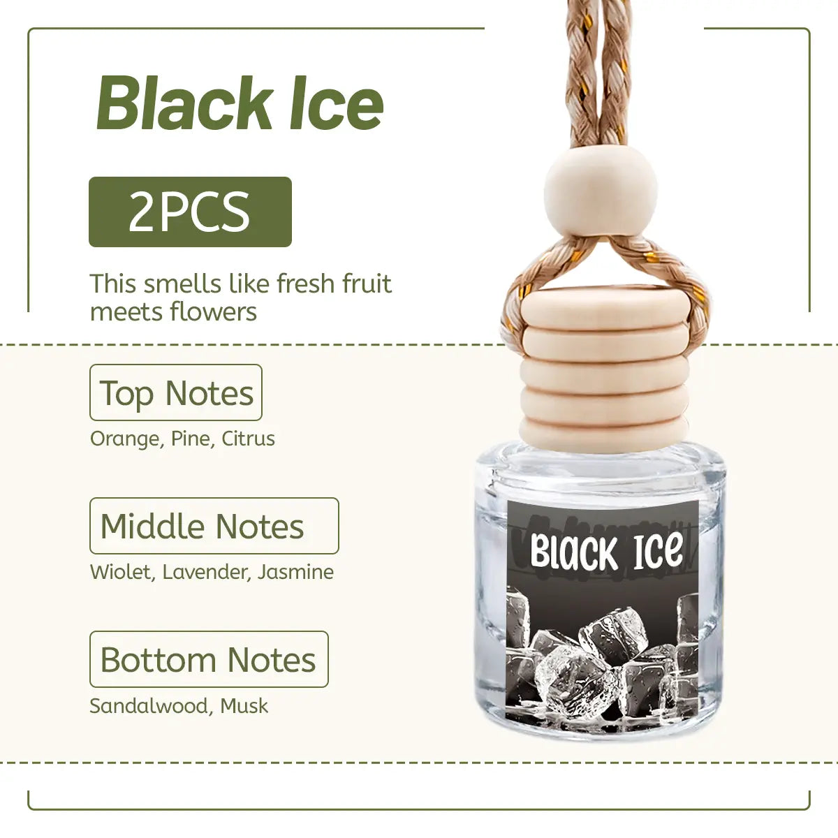 2Pack Car Air Fresheners Hanging Scent Oil Diffuser,8Ml Nature Frangrance Friut Juciy Perfume Last Long Time with Three Scents for Car & Live Gifts
