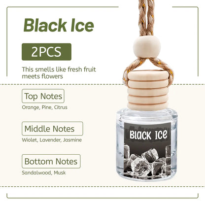 2Pack Car Air Fresheners Hanging Scent Oil Diffuser,8Ml Nature Frangrance Friut Juciy Perfume Last Long Time with Three Scents for Car & Live Gifts