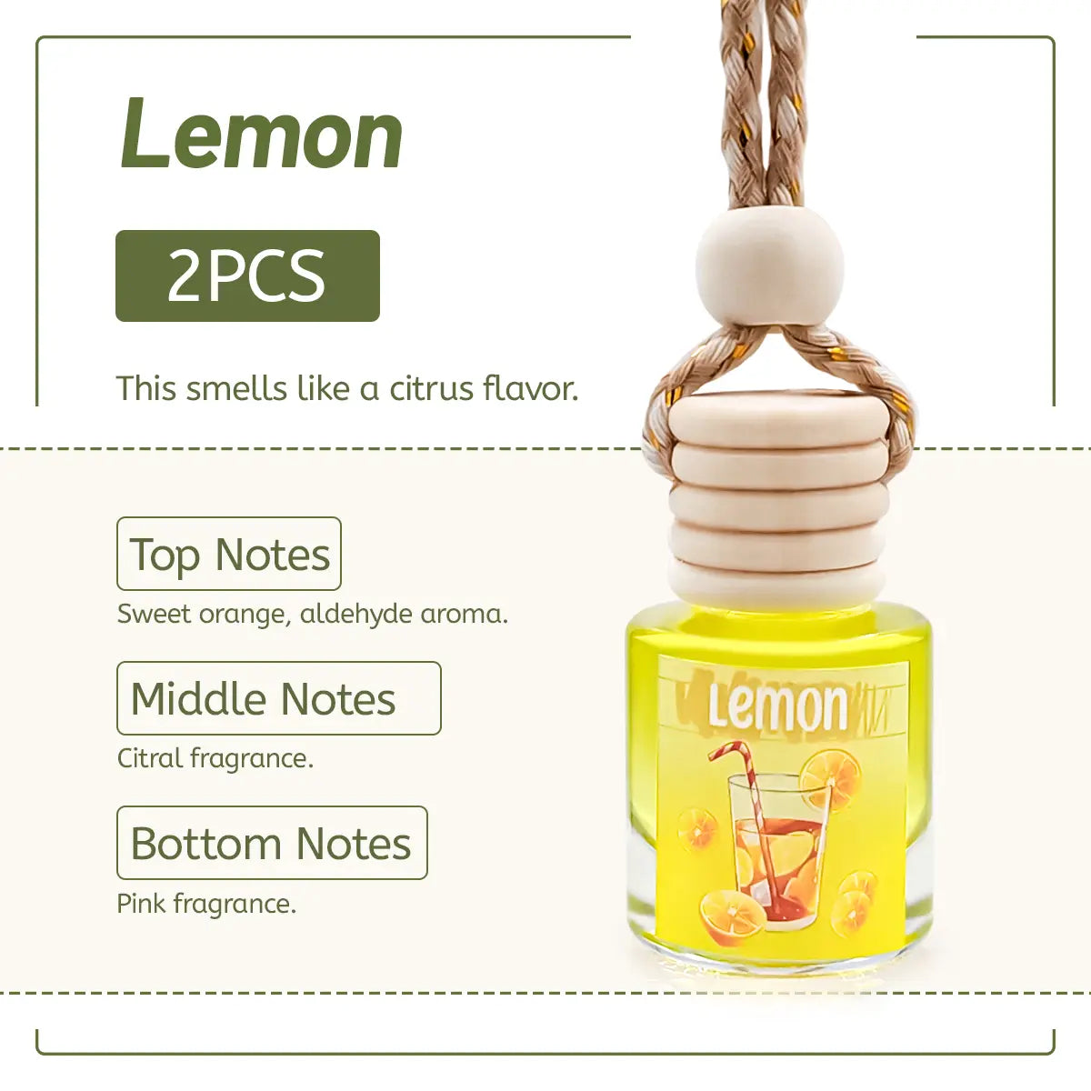2Pack Car Air Fresheners Hanging Scent Oil Diffuser,8Ml Nature Frangrance Friut Juciy Perfume Last Long Time with Three Scents for Car & Live Gifts