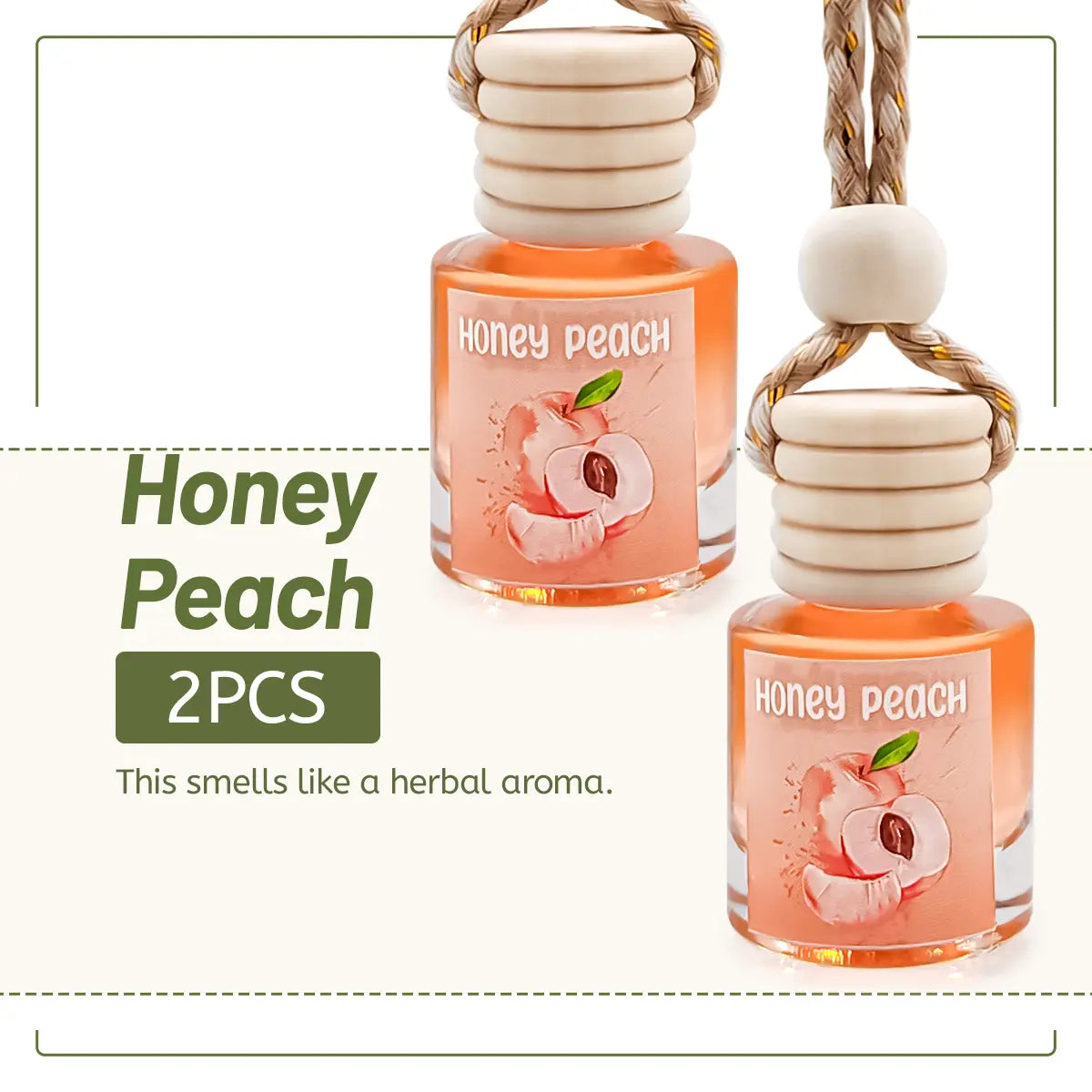 2Pack Car Air Fresheners Hanging Scent Oil Diffuser,8Ml Nature Frangrance Friut Juciy Perfume Last Long Time with Three Scents for Car & Live Gifts