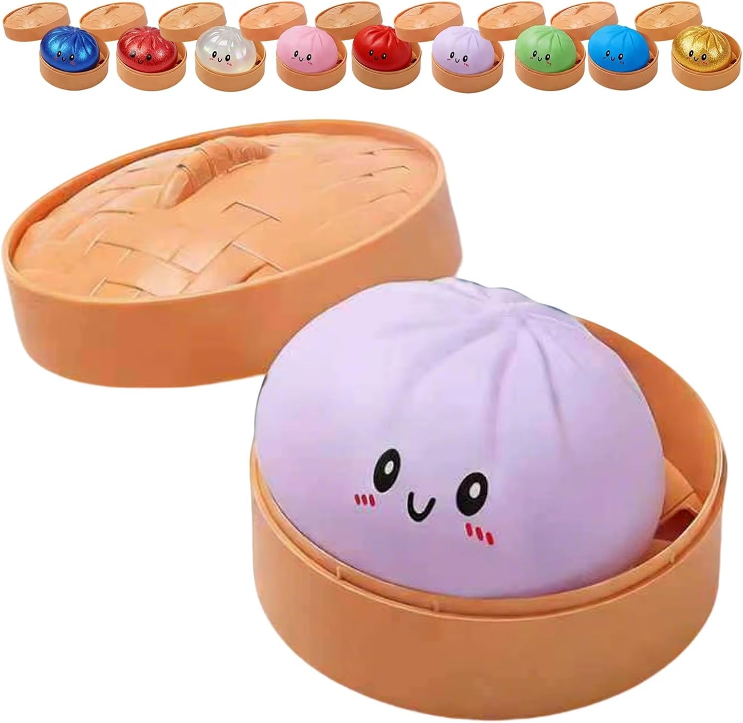 Glitter Dumpling Glitter Dumpling Squishy with Box Dumplings Sensory Squeeze Toy for Stress Relief