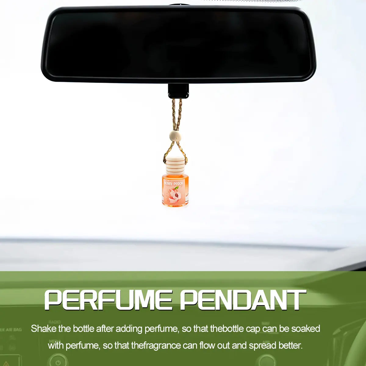 2Pack Car Air Fresheners Hanging Scent Oil Diffuser,8Ml Nature Frangrance Friut Juciy Perfume Last Long Time with Three Scents for Car & Live Gifts