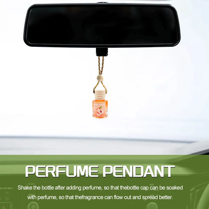 2Pack Car Air Fresheners Hanging Scent Oil Diffuser,8Ml Nature Frangrance Friut Juciy Perfume Last Long Time with Three Scents for Car & Live Gifts