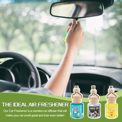 2Pack Car Air Fresheners Hanging Scent Oil Diffuser,8Ml Nature Frangrance Friut Juciy Perfume Last Long Time with Three Scents for Car & Live Gifts