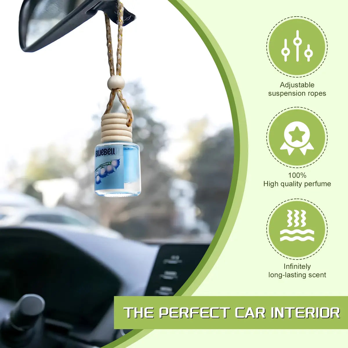 2Pack Car Air Fresheners Hanging Scent Oil Diffuser,8Ml Nature Frangrance Friut Juciy Perfume Last Long Time with Three Scents for Car & Live Gifts
